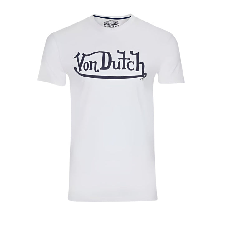 Von Dutch Men's white t-shirt with logo on front