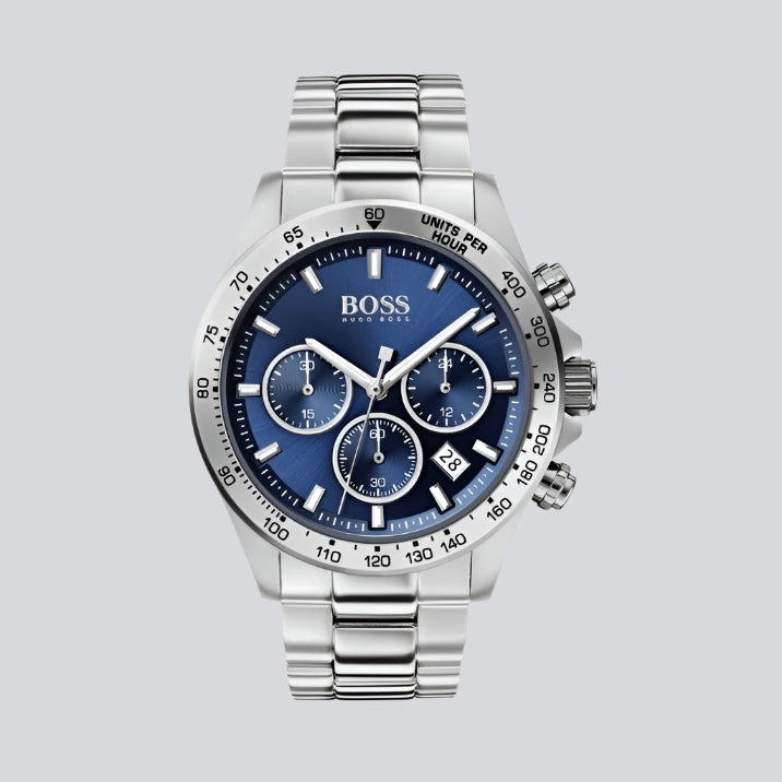 Hugo Boss Men's Hero Sport Luxury Watch - Blue & Silver