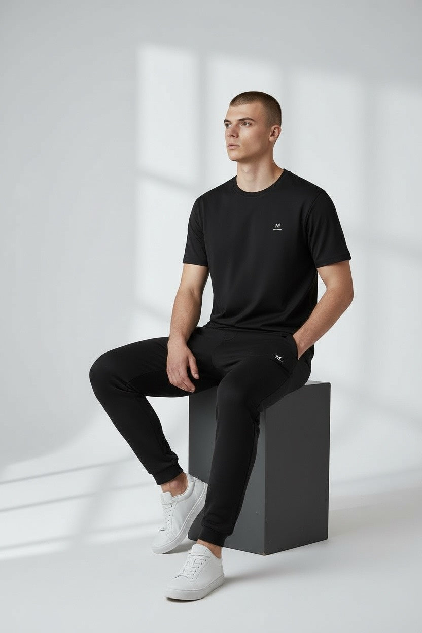 ModeFlex Movement – Men's Lightweight Breathable Quick Dry Running T-Shirt – Black